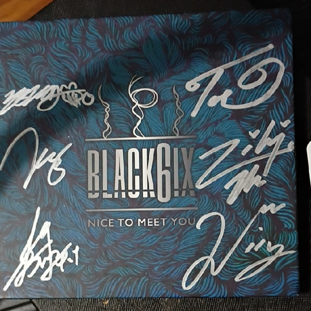 Black6ix Autographed Album Cover